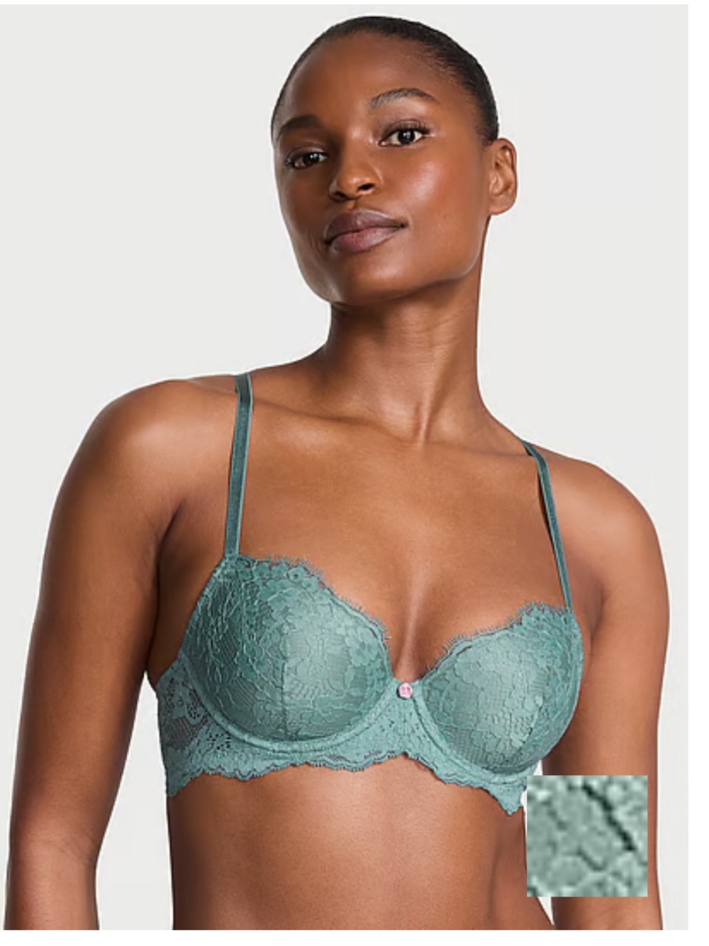 Victoria’s Secret - Lace Underwire Bra in Teal Green